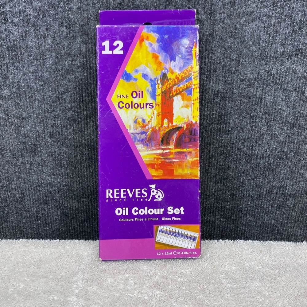 Reeves Fine Oil Colour Set 12 x 12ml Tubes Multicolor Professional Paint 8593300